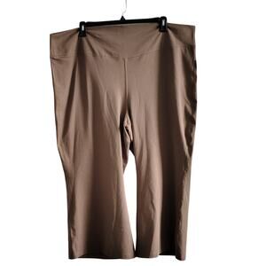 Old Navy Plus Size 4x Brown PowerChill Extra High Rise Wide Leg Crop Legging NEW